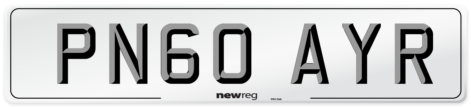 PN60 AYR Number Plate from New Reg